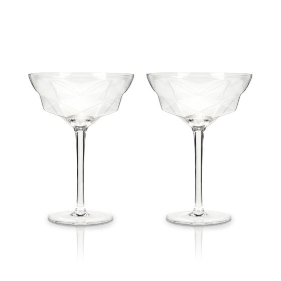 Viski faceted martini glasses Viski faceted martini glasses