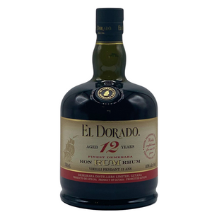 El Dorado 12 Year Rum bottle